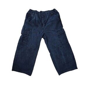 Task Force Field Gear Cargo Utility Ankle Pants Med Blue Wide Leg Gorpcore Baggy